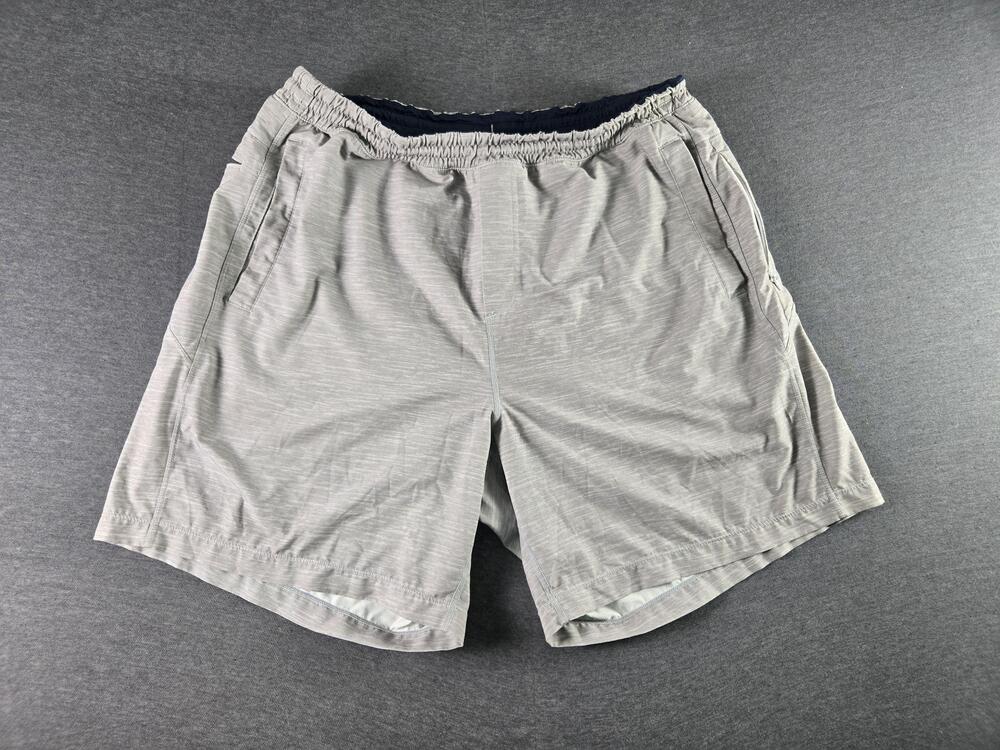 Birddogs Shorts Mens 2XL Gray Classic Lined Athletic Running Stretch Pockets
